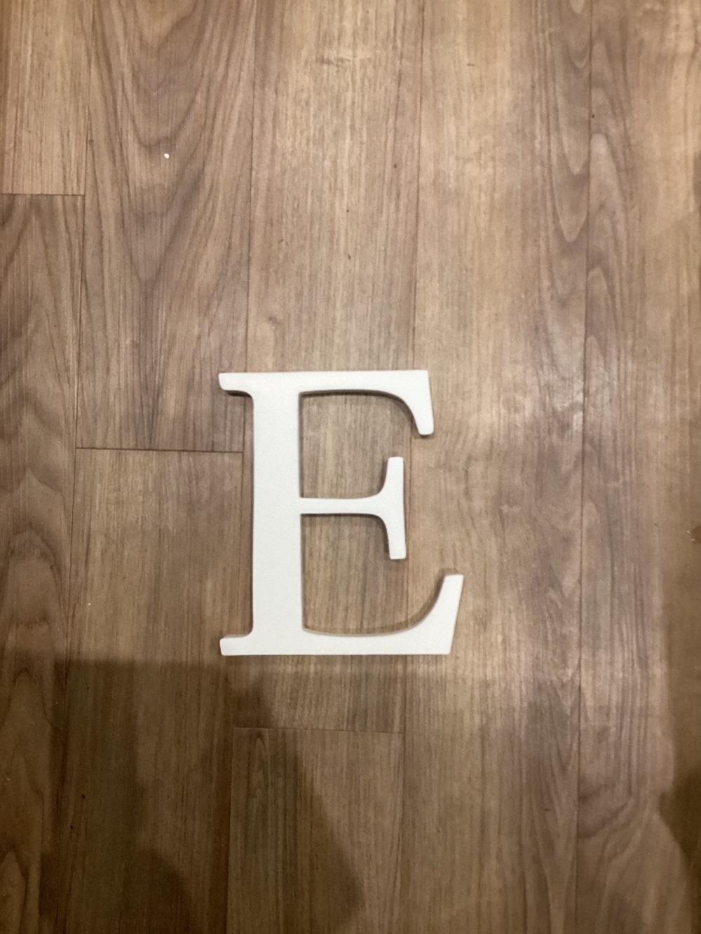 Pottery Barn 8 inch Wood Letter “E” White